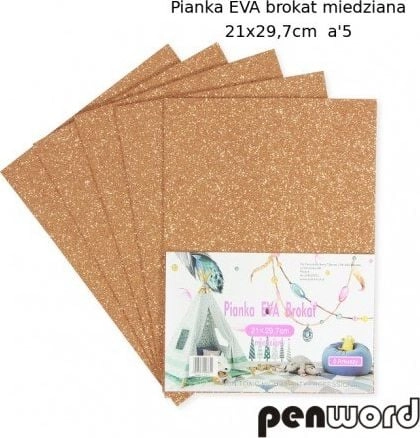 Copper glitter foam 21x29.7cm 5