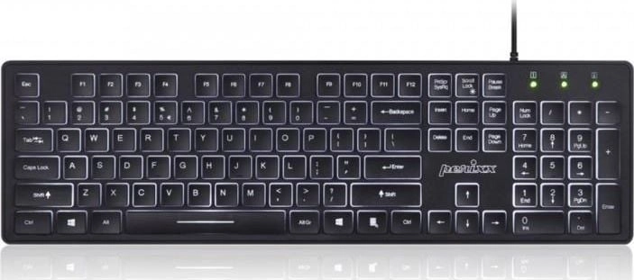 Perixx PERIBOARD-317 wired keyboard  backlit  black