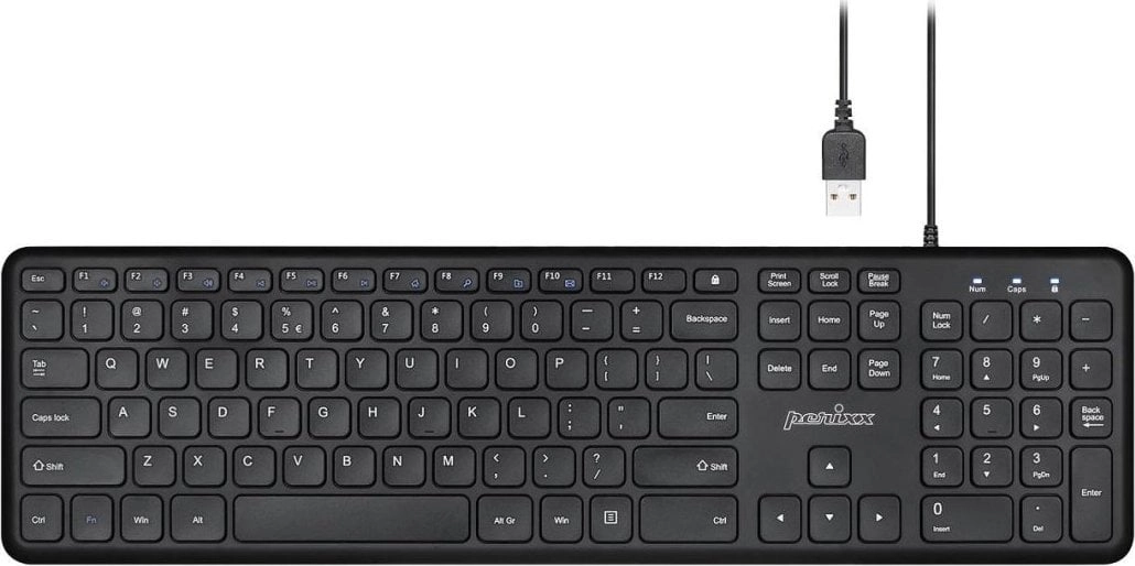Perixx PERIBOARD-210 scissor wired keyboard ultra-flat