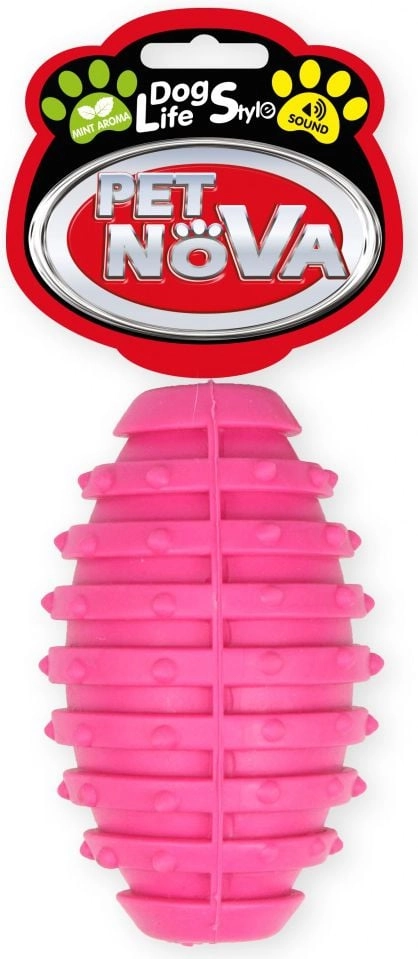 Pet Nova TPR Rugbyball Pink 10cm