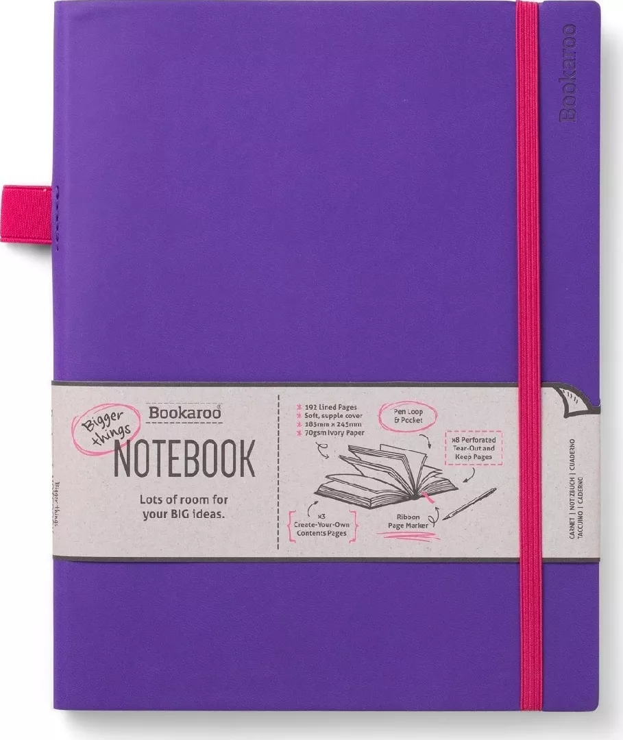 Bookaroo Notebook Journal large - Purple