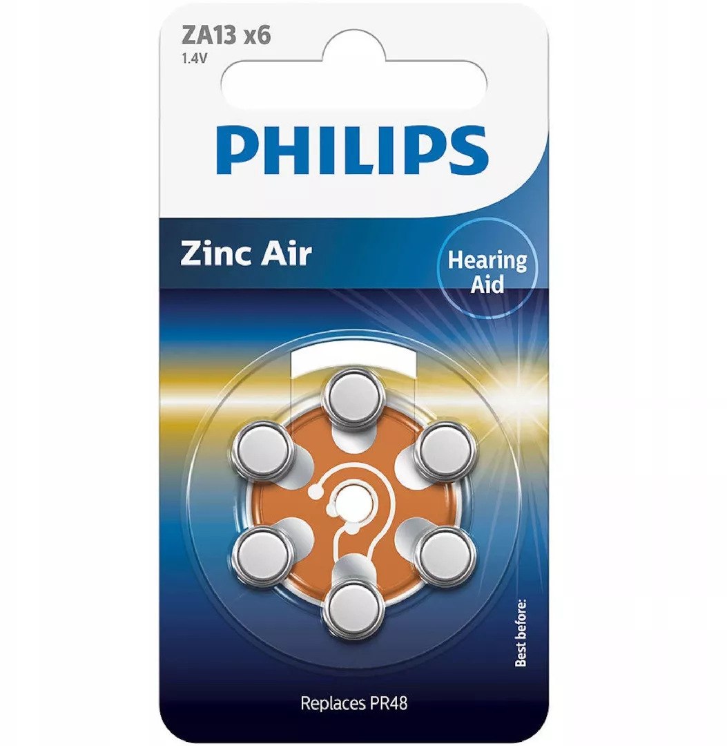 Philips Zinc Air  ZA13/PR48  1.4V