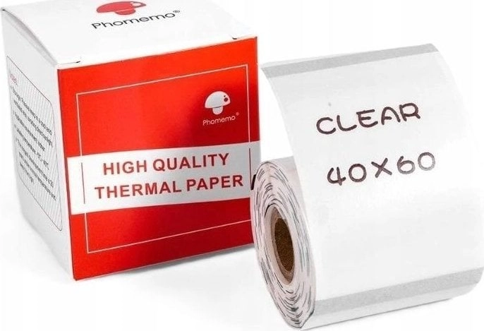 Phomemo Sticker Paper 40x60mm Transparent Phomemo
