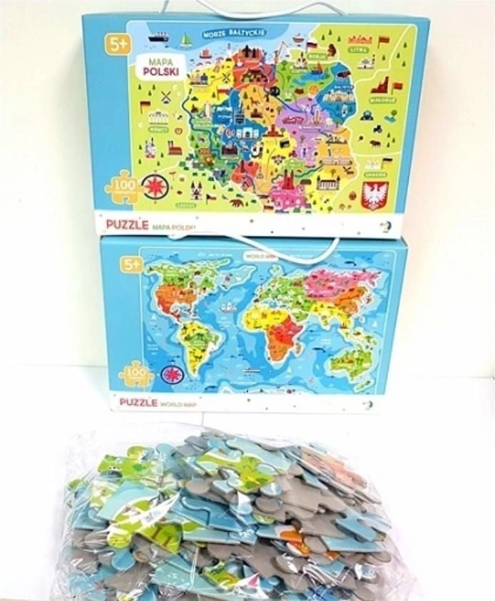 Puzzle World Map + Map of