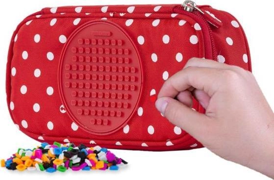 Dots zippered school pencil case with