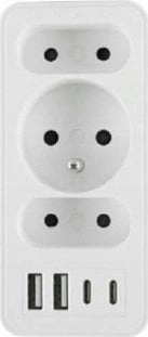THREE-TIME SPLITTER + 2x USB AND