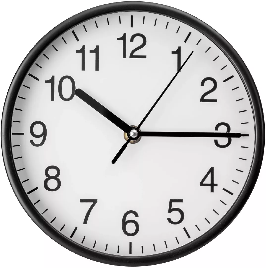 Platinet wall clock Wink black (45954)