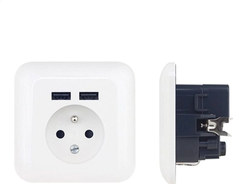 Platinet WALL SOCKET FRENCH + 2