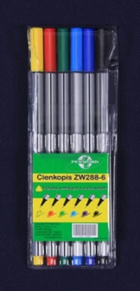 Fineliner ZW288-6 MIX colors triangular 108/288-6