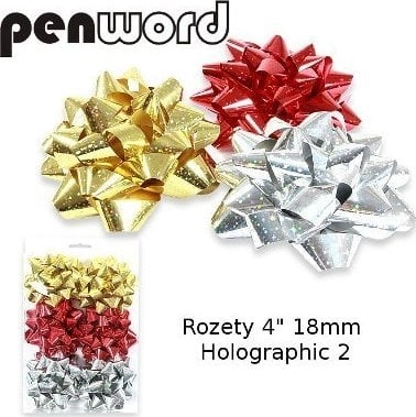 Rosettes 4" 18mm holographic  pack of