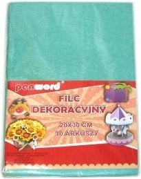 Decorative felt turquoise 20x30" 10 POLS1039