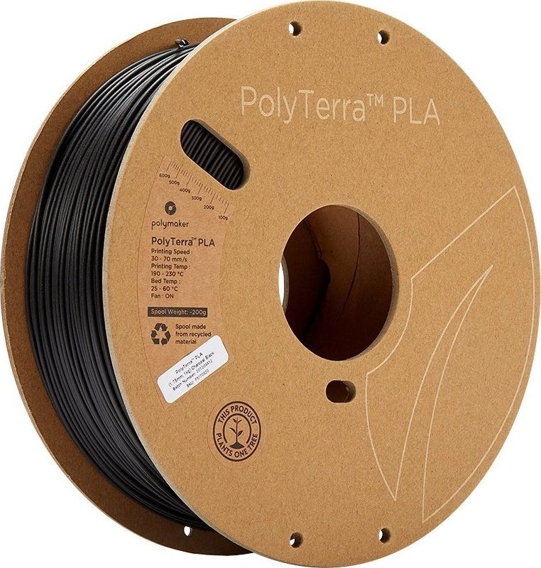 PLA 1 75mm CHARCOAL BLACK 1kg