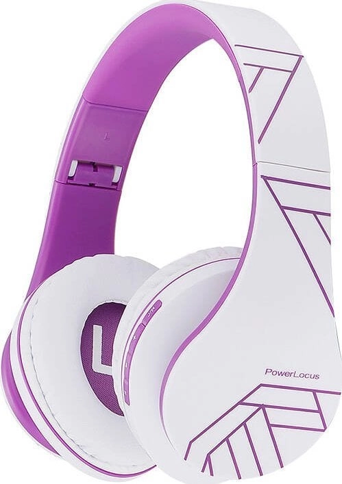 PowerLocus austiņas PowerLocus P2 bezvadu austiņas (baltas un violetas)