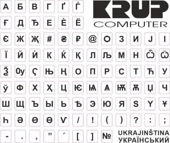 PremiumCord Naklejki na klawiaturę - język