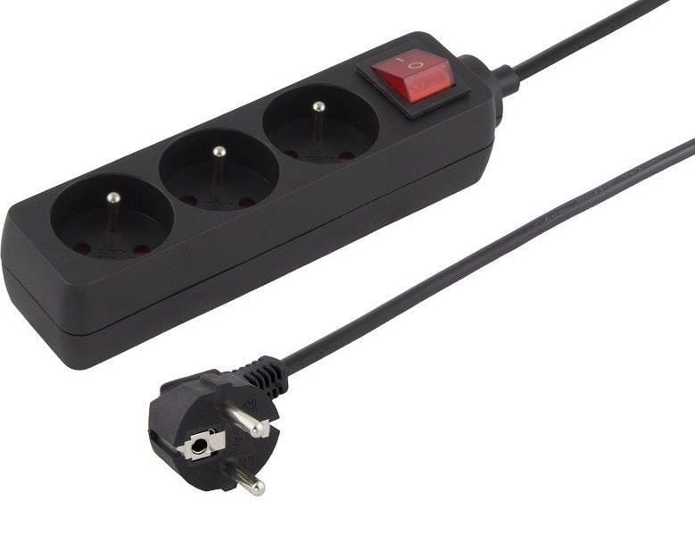 PremiumCord power strip 3 sockets 2