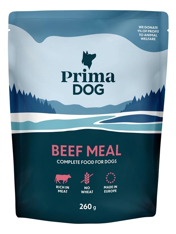 PRIMADOG BEEF MEAL 260 G. POUCH
