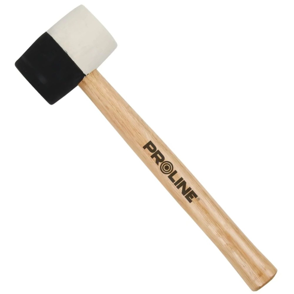 Pro-Line Młotek gumowy rączka drewniana 340g