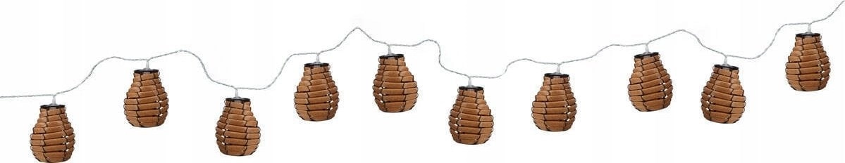 ProGarden Light garland 10 rattan lanterns
