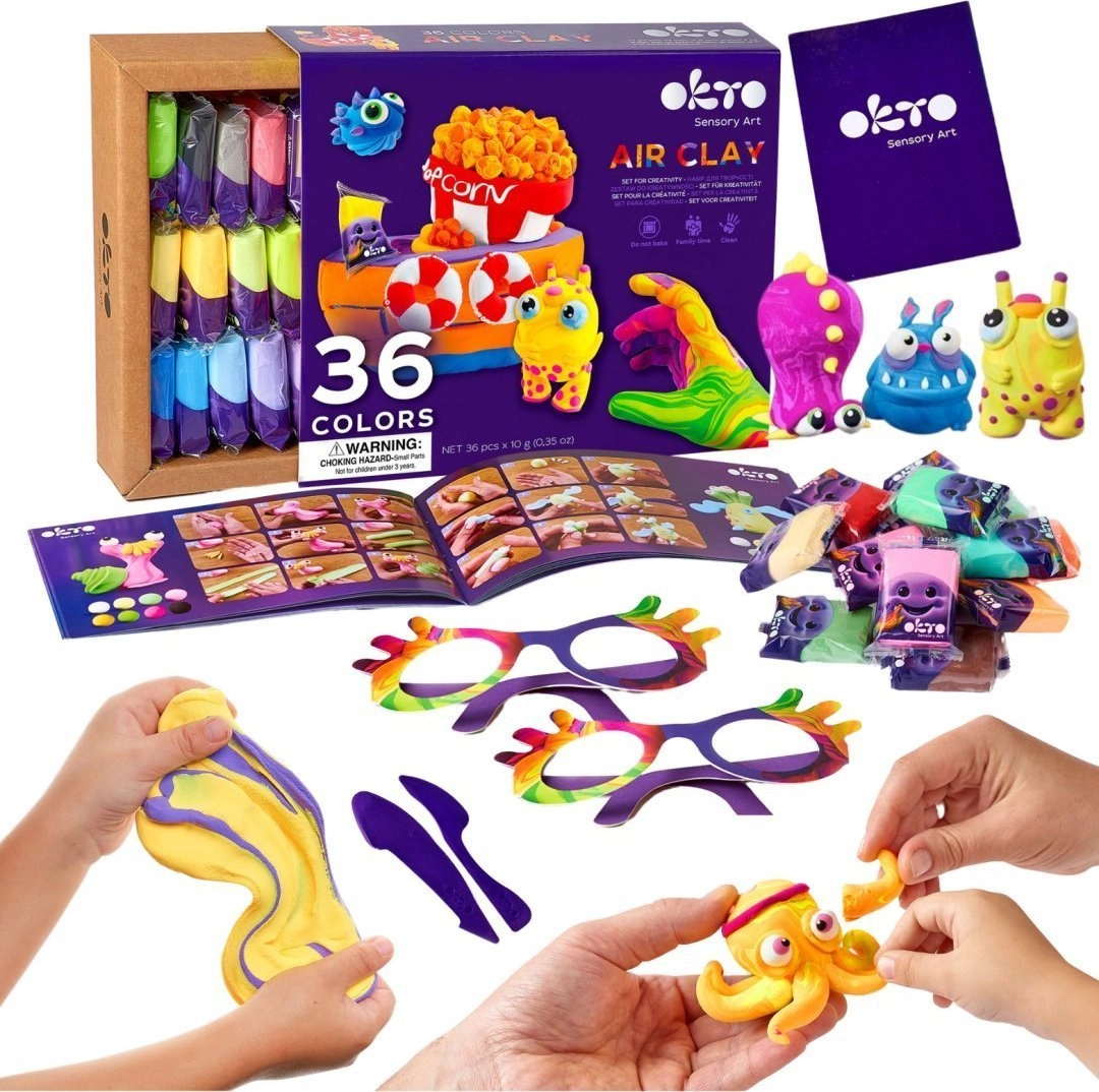 Set of light play dough 36