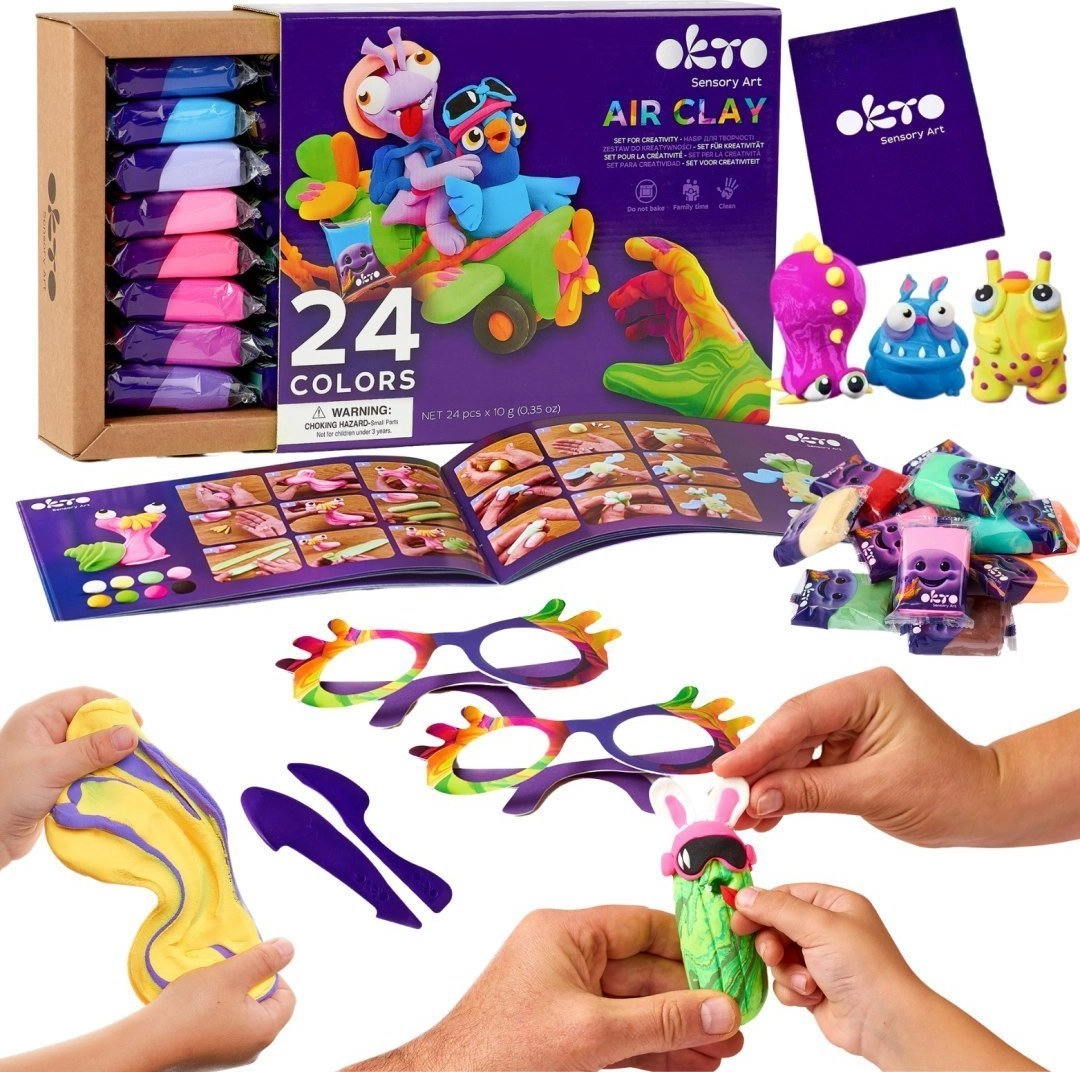 Light play dough set 24 colors