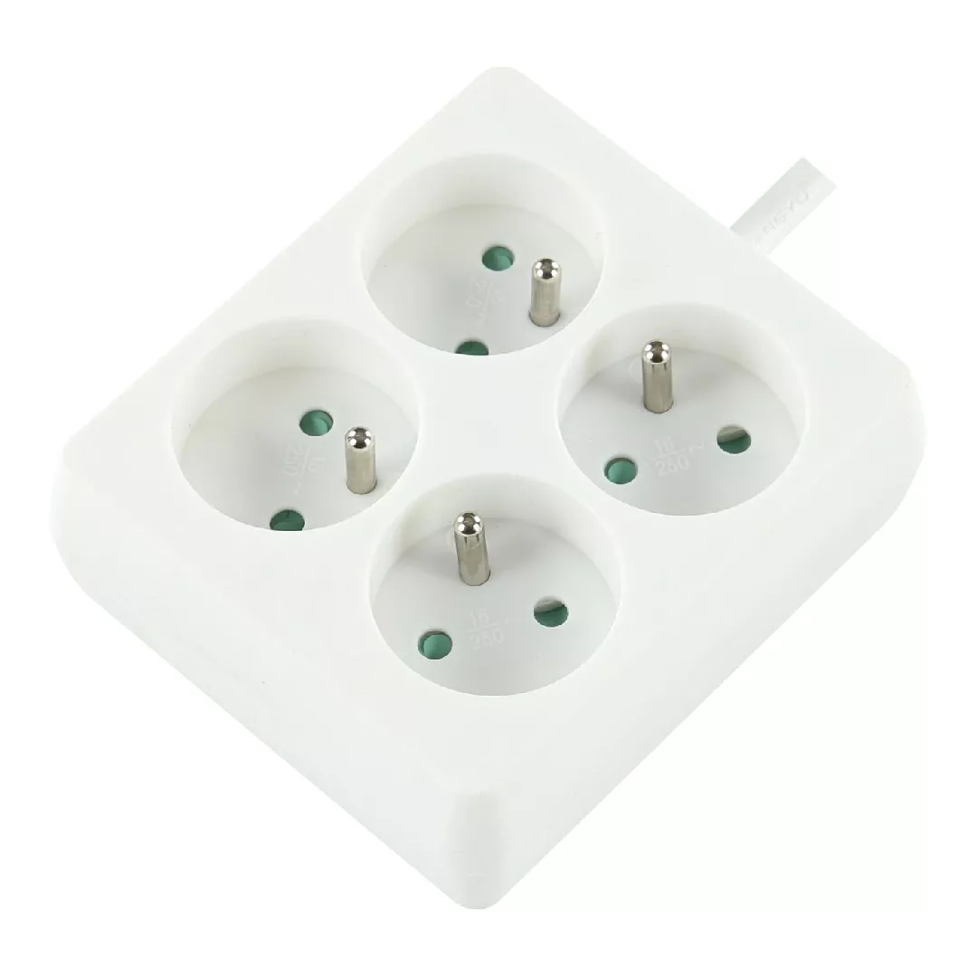 4-WAY POWER STRIP: WHITE - 4-WAY