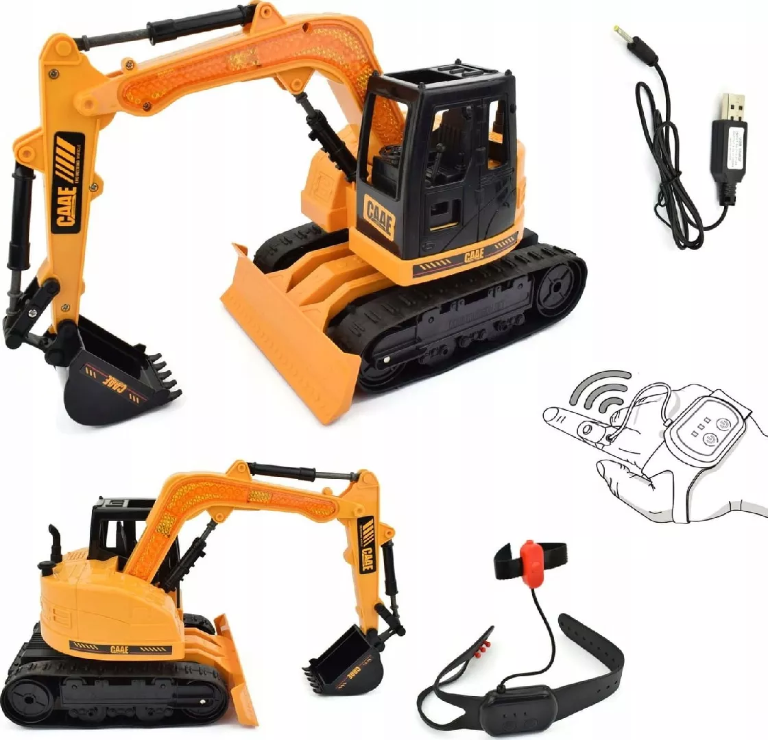 RC excavator controlled by hand gestures
