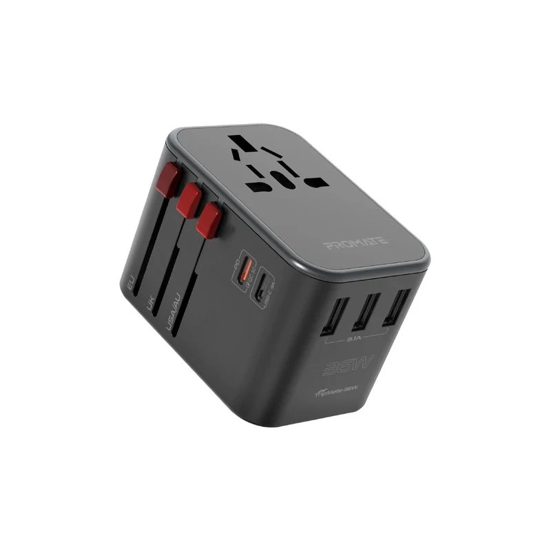 Promate TripMate-36W Multi-Port Wall Charger 36W
