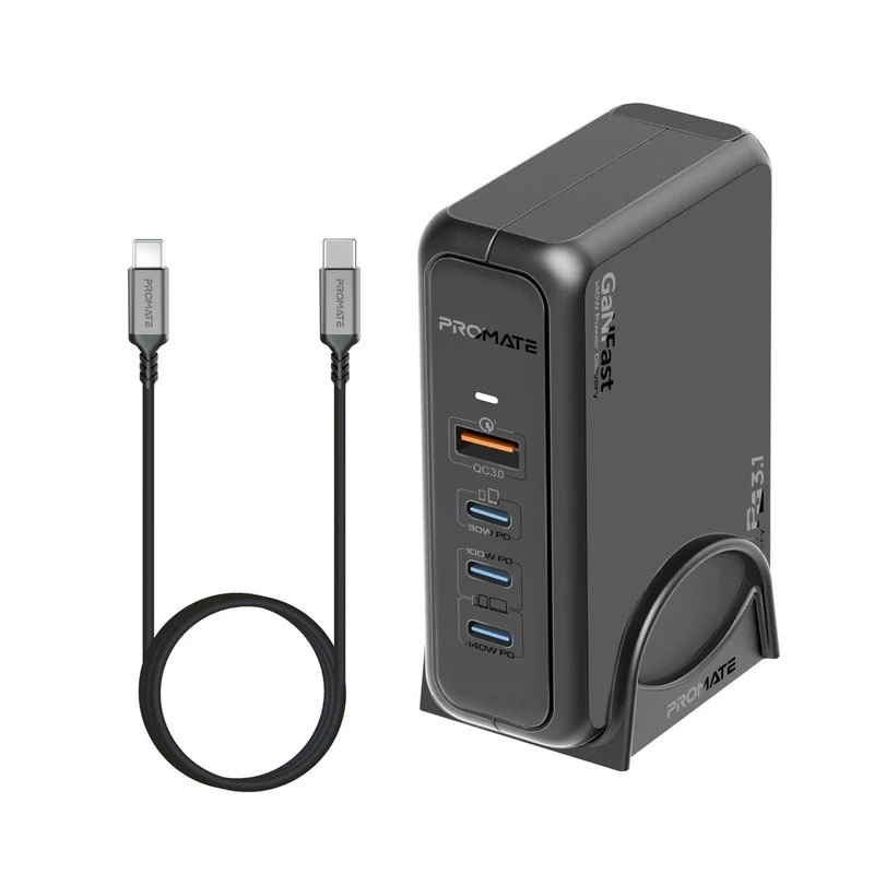Promate GaNPort-140W GaNFast™ Charging station 140W