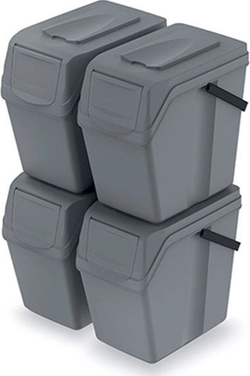 Set of Prosperplast Sortibox 4x25L gray