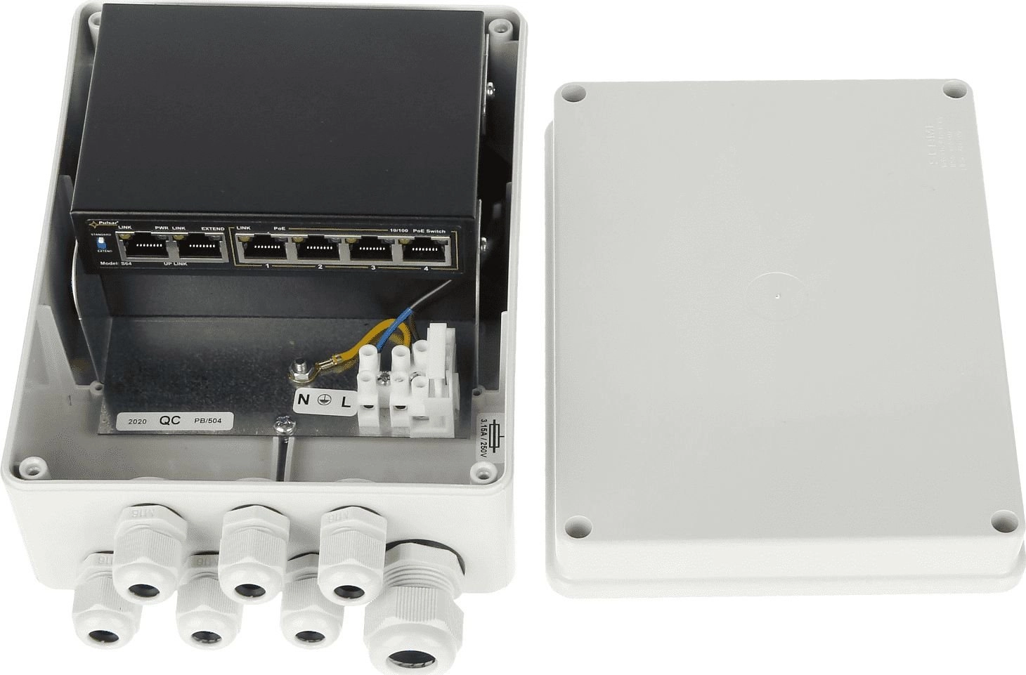6-port S64H switch with power supply