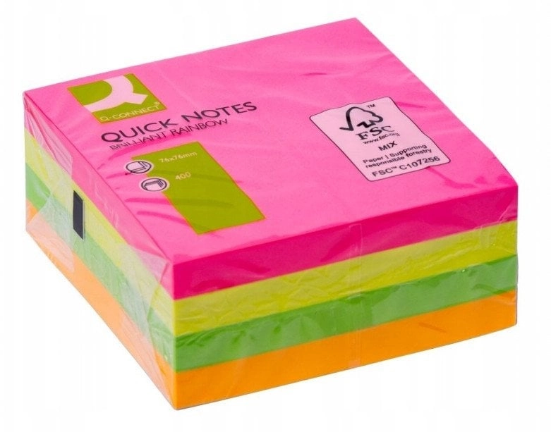 Q-CONNECT self-adhesive cube 76x76mm 1x400 cards