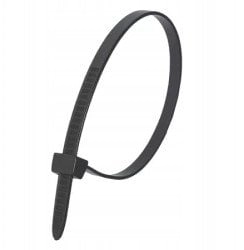 Reusable black cable ties 7.4x400mm