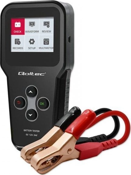 Qoltec Cyfrowy tester akumulatora 3w1 z