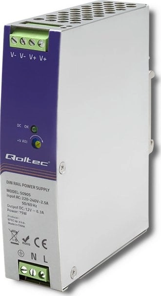 Qoltec Industrial Din Rail Power Supply
