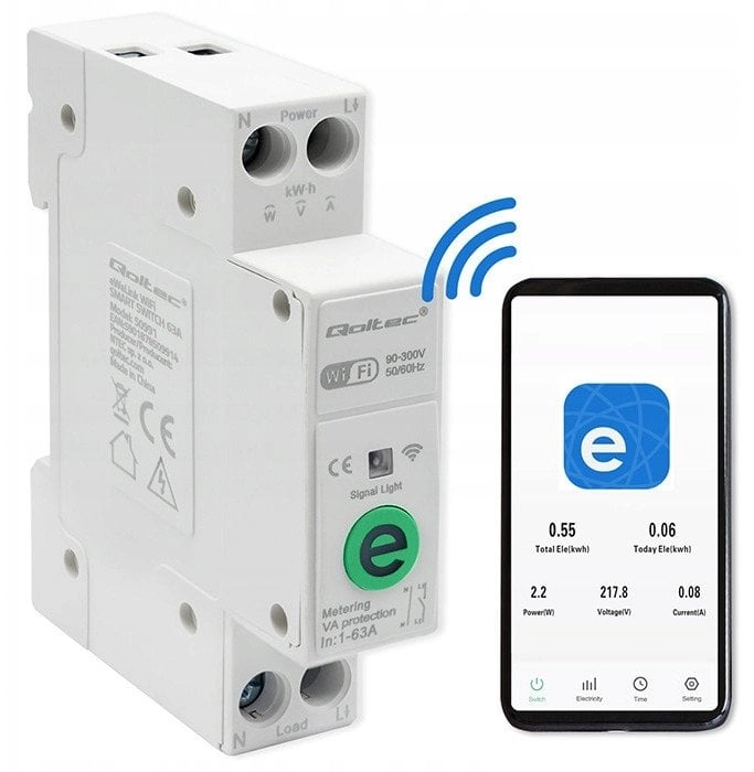 Qoltec 63A Din Rail Relay with