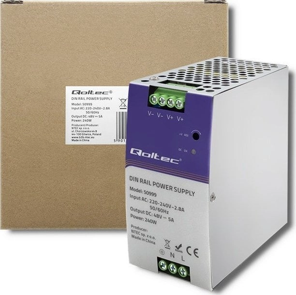 Qoltec Industrial Din Rail Power Supply