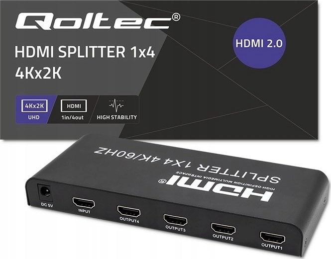Qoltec Active Splitter 4 x HDMI