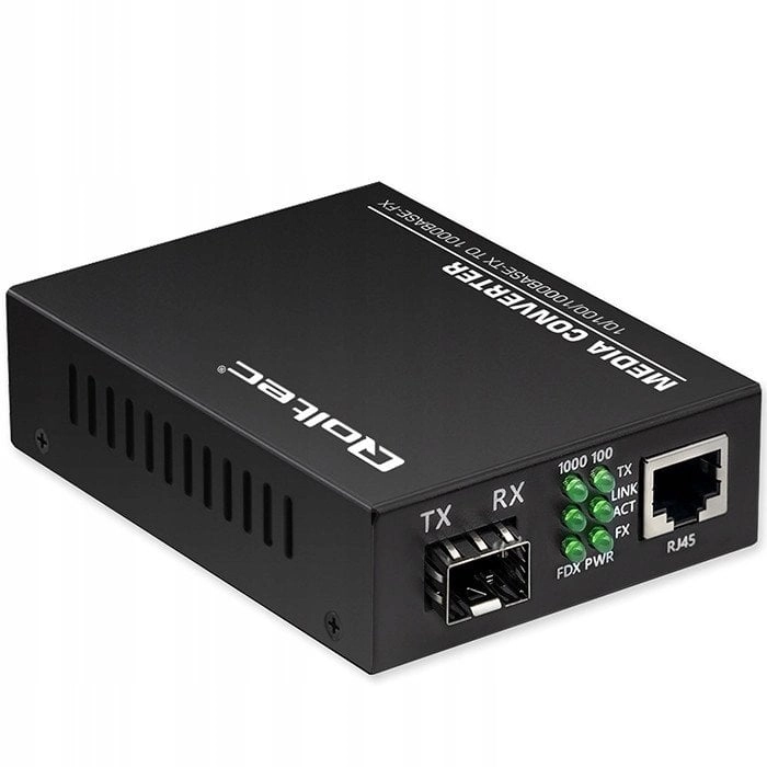 Qoltec Bidirectional Media Converter Ethernet SWITCH