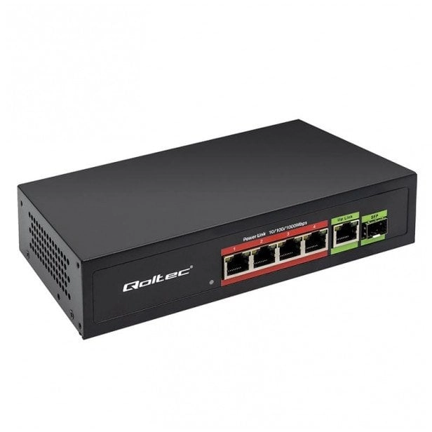 Qoltec Network Switch FAST Ethernet PoE