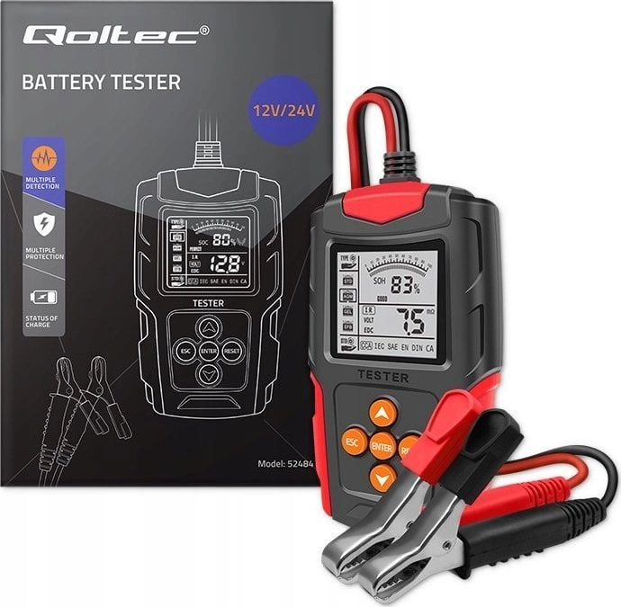Qoltec Digital battery tester with LCD
