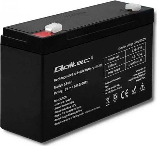 Qoltec Accumulator 6V/12Ah (53048) 5901878530482