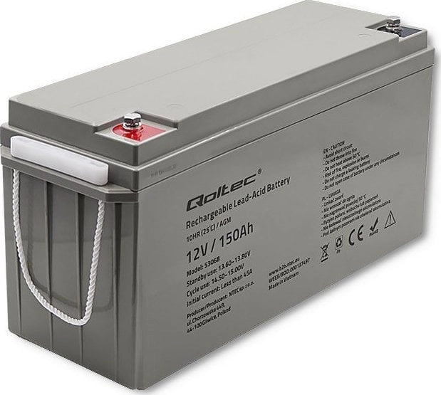 QOLTEC 53068 AGM battery 12V 150Ah