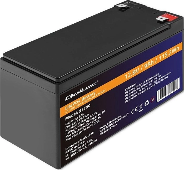 QOLTEC 53700 LiFePO4 ličio geležies fosfato