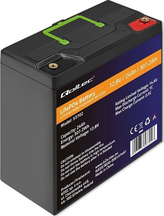 LiFePO4 battery 12.8V  24Ah  307