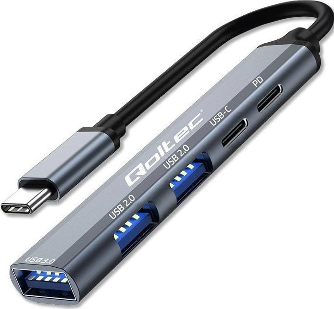 Qoltec Hub Adapter USB-C 3.1