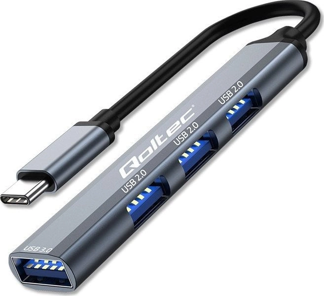 Qoltec Hub Adapter USB-C 3.1