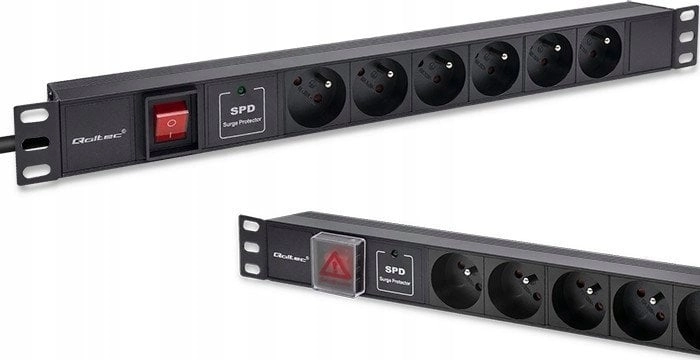 Qoltec Aluminum PDU power strip for