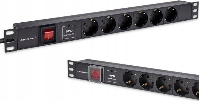 Qoltec Aluminum PDU power strip for
