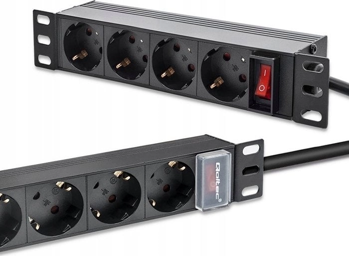 Qoltec Aluminum PDU for 10```````` RACK
