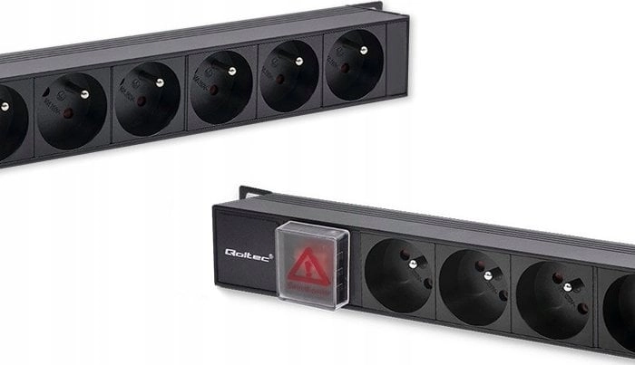 Qoltec Aluminum PDU power strip for